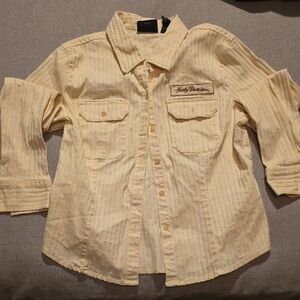 Harley-Davidson Women's Cream Button Down Shirt